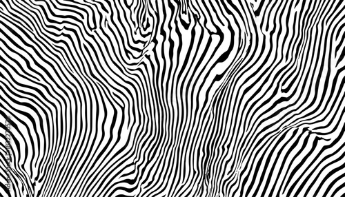 Trendy zebra skin pattern background vector. Zebra prints useful as a background. Seamless pattern with lines, vector background. Texture of zebra with dense lines.	
