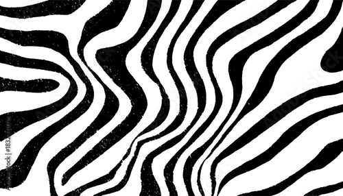 Trendy zebra skin pattern background vector. Zebra prints useful as a background. Seamless pattern with lines, vector background. Texture of zebra with dense lines.	
