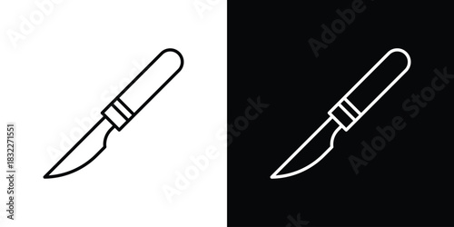 Scalpel icon line drawing clipart symbol. Vector illustration