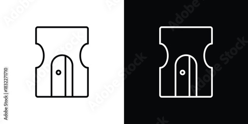 Sharpener icon line drawing clipart symbol. Vector illustration