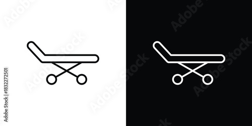 Stretcher icon line drawing clipart symbol. Vector illustration