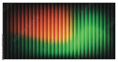 Abstract Spectrum Vertical Bands of Color Shifting from Warm Reds to Cool Greens in a Modern Digital Art Texture Pattern