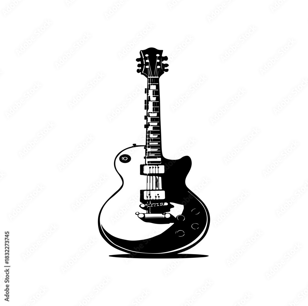 Naklejka premium electric guitar vector illustration