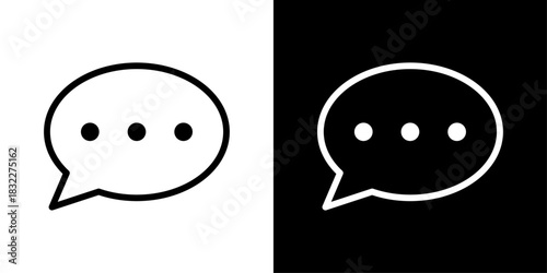 Speech bubble with dots representing typing, active chat, ongoing conversations, and real-time communication signals.