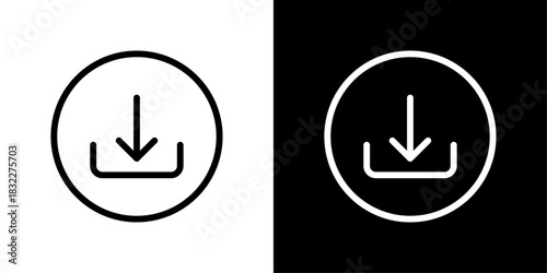 Downward arrow over a file, representing file download, saving documents, receiving data, and retrieving digital content.