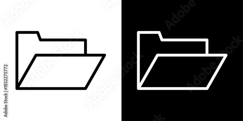 Open folder icon representing accessible files, revealed documents, active directories, and expanded storage locations.