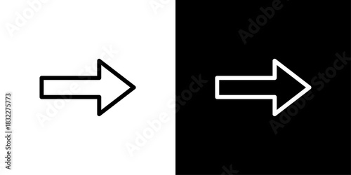Right-pointing arrow icon representing forward navigation, moving ahead, progressing actions, and next-step direction.
