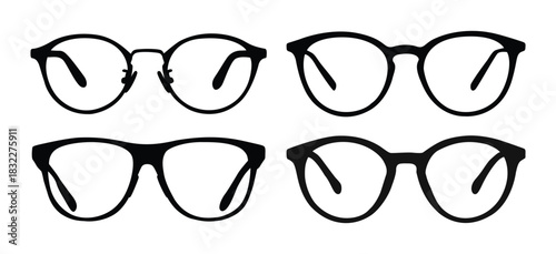 Black silhouette sunglass frame set design