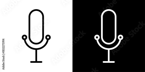 Microphone icon representing voice recording, audio input, speech capture, communication, and sound-based interactions.