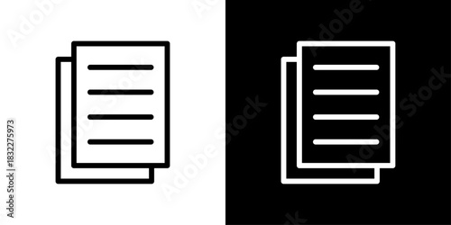 Simple paste icon showing stacked papers, representing copy-paste actions, quick duplication, and document handling.
