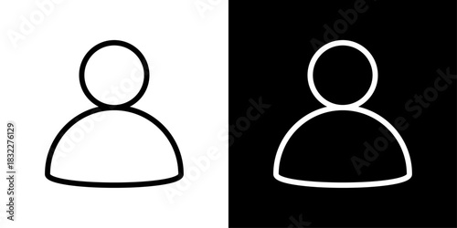 Simple user profile icon symbolizing an account, personal identity, member profile, and general user representation.