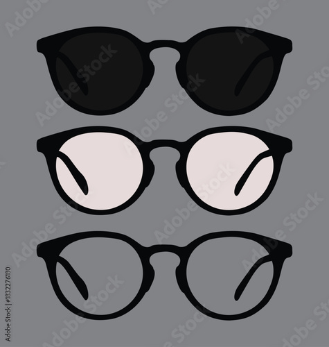 A file is created with three digital glasses