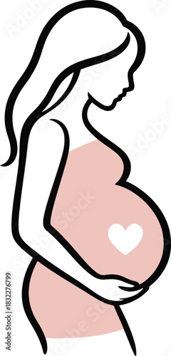 Pregnancy Woman SVG Cut Files for Cricut & Silhouette
