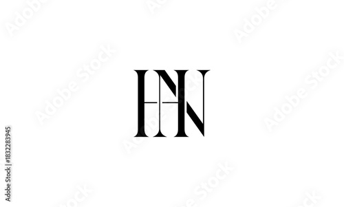 HN Initial letters logo or HM monogram logo