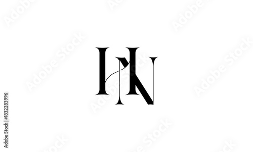 HN Initial letters logo or HM monogram logo