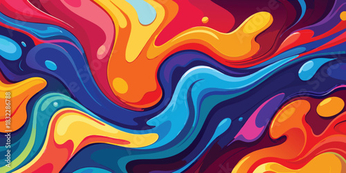 Colorful abstract vector illustration of a rainbow wave design pattern for a dynamic backdrop or banner