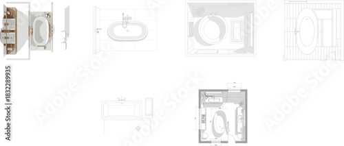 Bathroom Interior Design Plans And Elevations floor plan