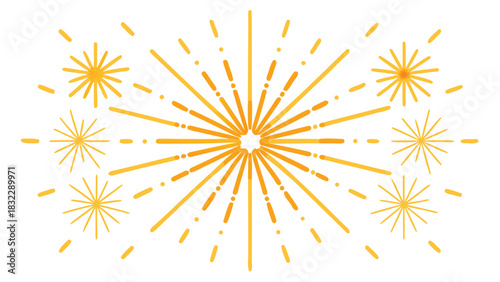 Colorful fireworks in an SVG format, showcasing vibrant bursts against a dark background..eps