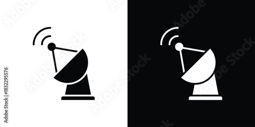 Satellite dish icons symbol illustration. Vector graphics