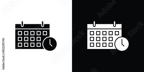 Schedule icons symbol illustration. Vector graphics