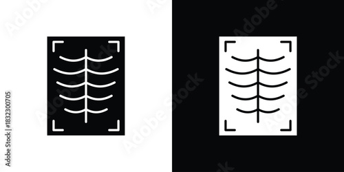 X-ray scan icons symbol illustration. Vector graphics