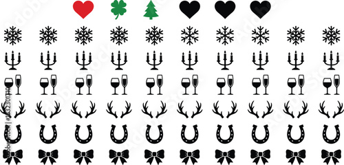 Mega Collection of Black Silhouette Ancient Greek and Roman Pitchers, Jugs, Vases, and Cups, Ideal for History, Mythology, and Classical Antique Design Projects.