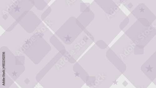 Abstract background with overlapping translucent purple squares and stars