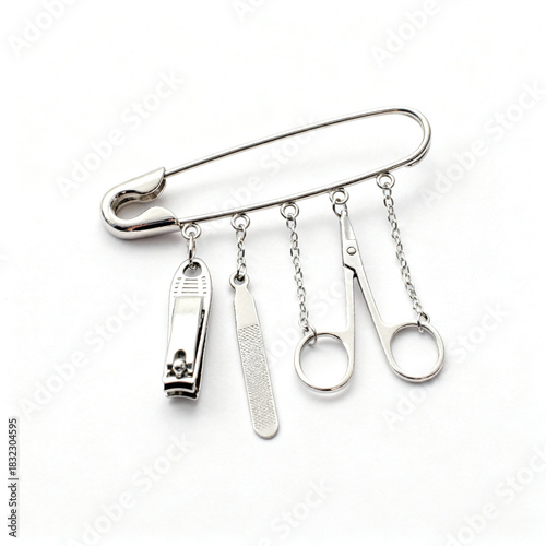 Safety pin with decorative accessories for sewing and crafting  
