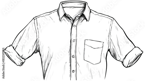 Professional Vector Illustration of a Shirt Design with Text 'A Shirt'