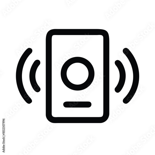 Sound speaker bass vibration outline vector icon