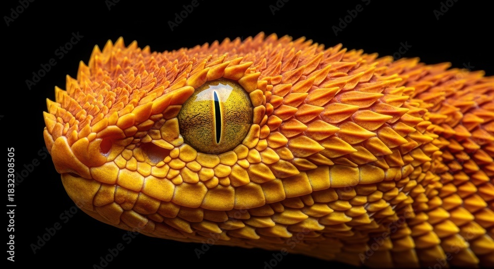 Fototapeta premium Bush viper eye and scales close up