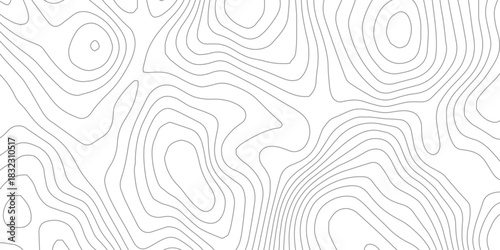 Topographic wave and curve line contour map background. Abstract wavy topographic map and curved lines background. Abstract geographic wave grid line map.