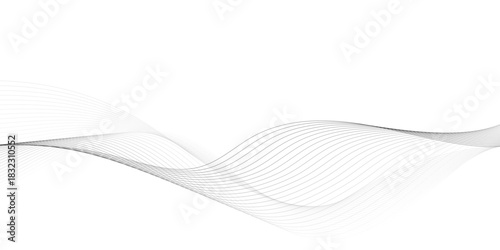 Abstract wavy curved lines background. Abstract wave line vector illustration.