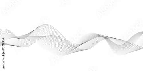 Abstract wavy curved lines background. Abstract wave line vector illustration. Sound equalizer icons with lines. abstract radial music icons. Audio beat symbol concept isolated on white. Vector illust