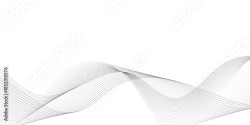 Abstract wavy curved lines background. Abstract wave line vector illustration.