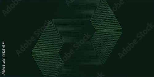 Green cyberspace hexagonal background. Hexagonal grid technology pattern. vector