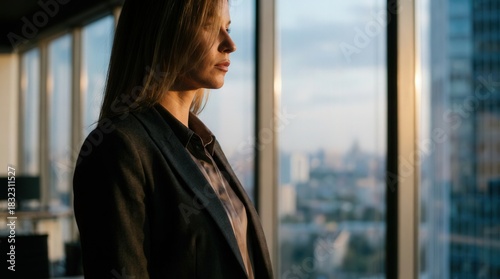 Empowered Businesswoman Reflecting on Career Opportunities