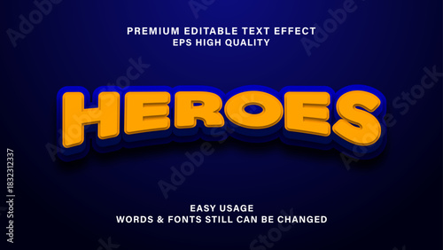 Heroes Editable Text Effect