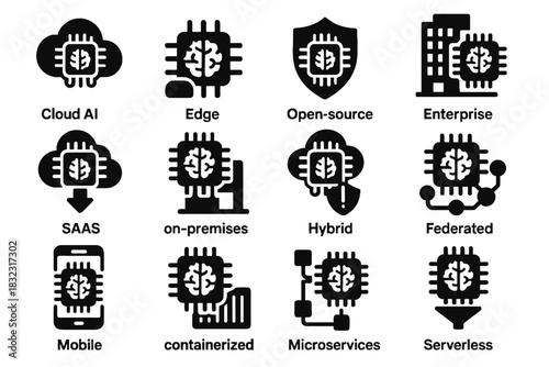 Icon saas federated mobile cloud open containerized vector builder ai