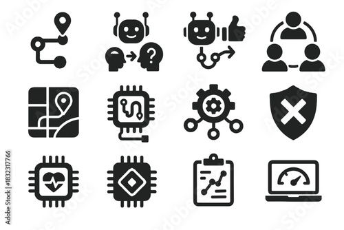 Vector history intent core interaction feedback logic log icon loop ai