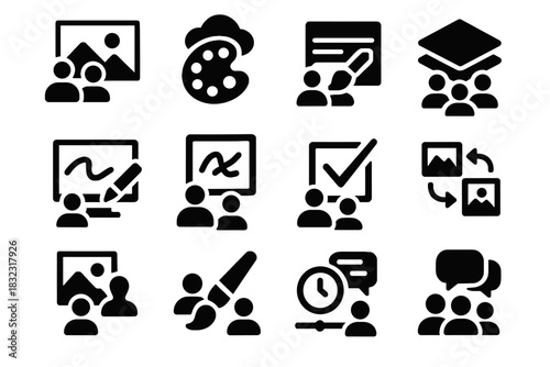 Brush feedback indicator vector layer tool session timeline ai icon reference synced