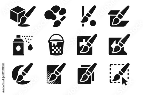 Layer adjustment selection ar fill brush vector painter overlay blending icon gradient