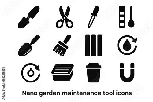 Icon strip nano vector soil garden water module ph holder compact magnetic