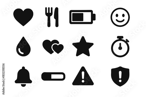 Cleanliness icon vector energy virtual bonding pet level bar bell mood badge