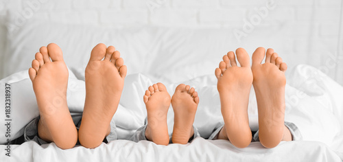 Feet of little girl with he...