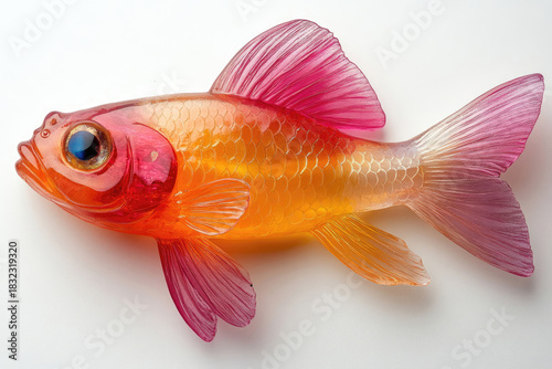 Glossy Gummy Fish Captured in Bright Minimalist Setting