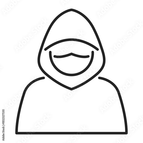 scammer incognito web line icon