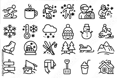 Enjoying winter activities and festive moments in a snowy landscape with family and friends