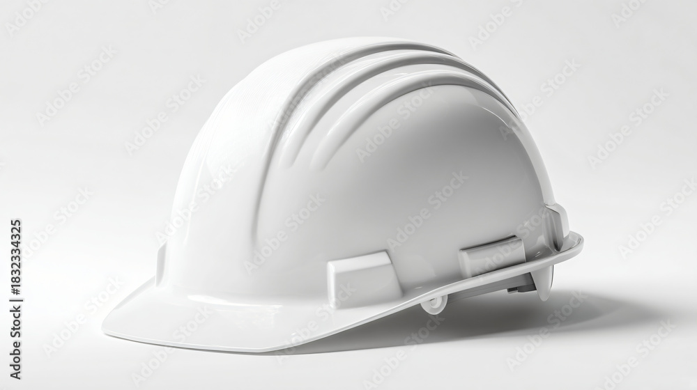 Fototapeta premium White safety hard hat isolated on white background