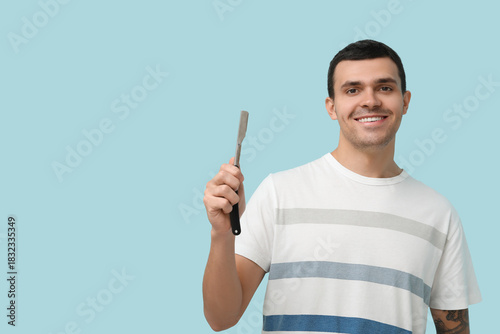 Handsome young man with sha...